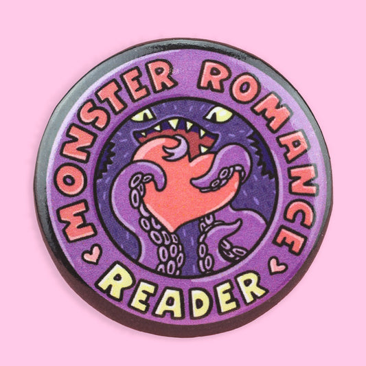 Monster Romance Reader Pinback Button