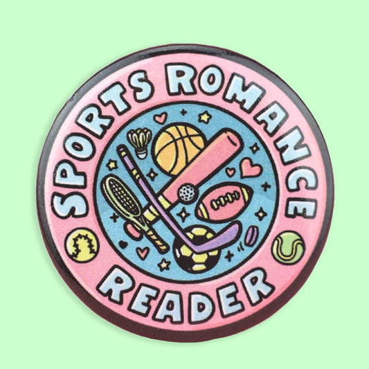 Sports Romance Reader Pinback Button