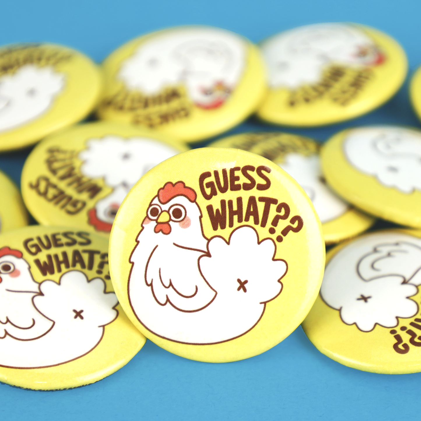 Guess What Chicken Pinback Button