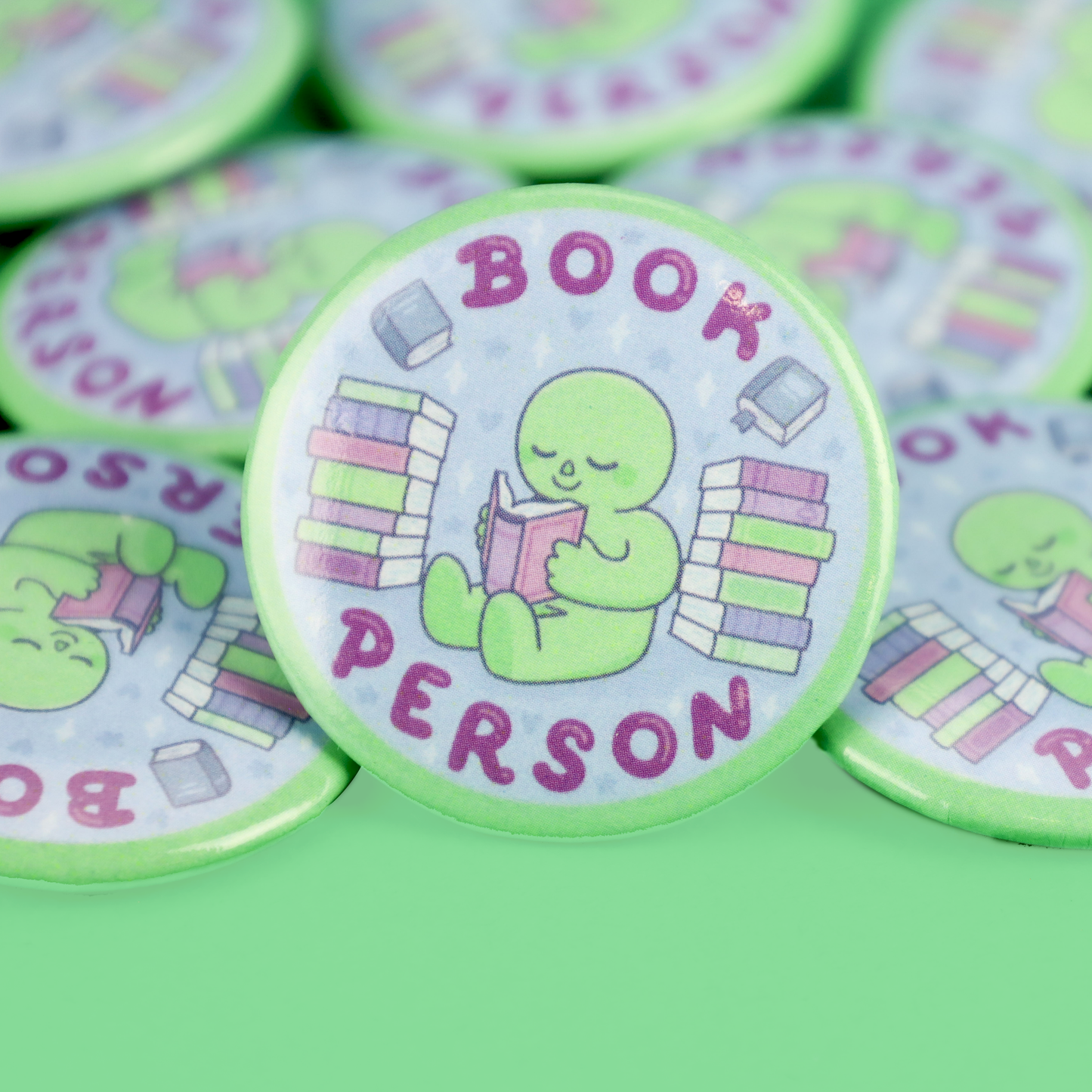 Book Person Pinback Button