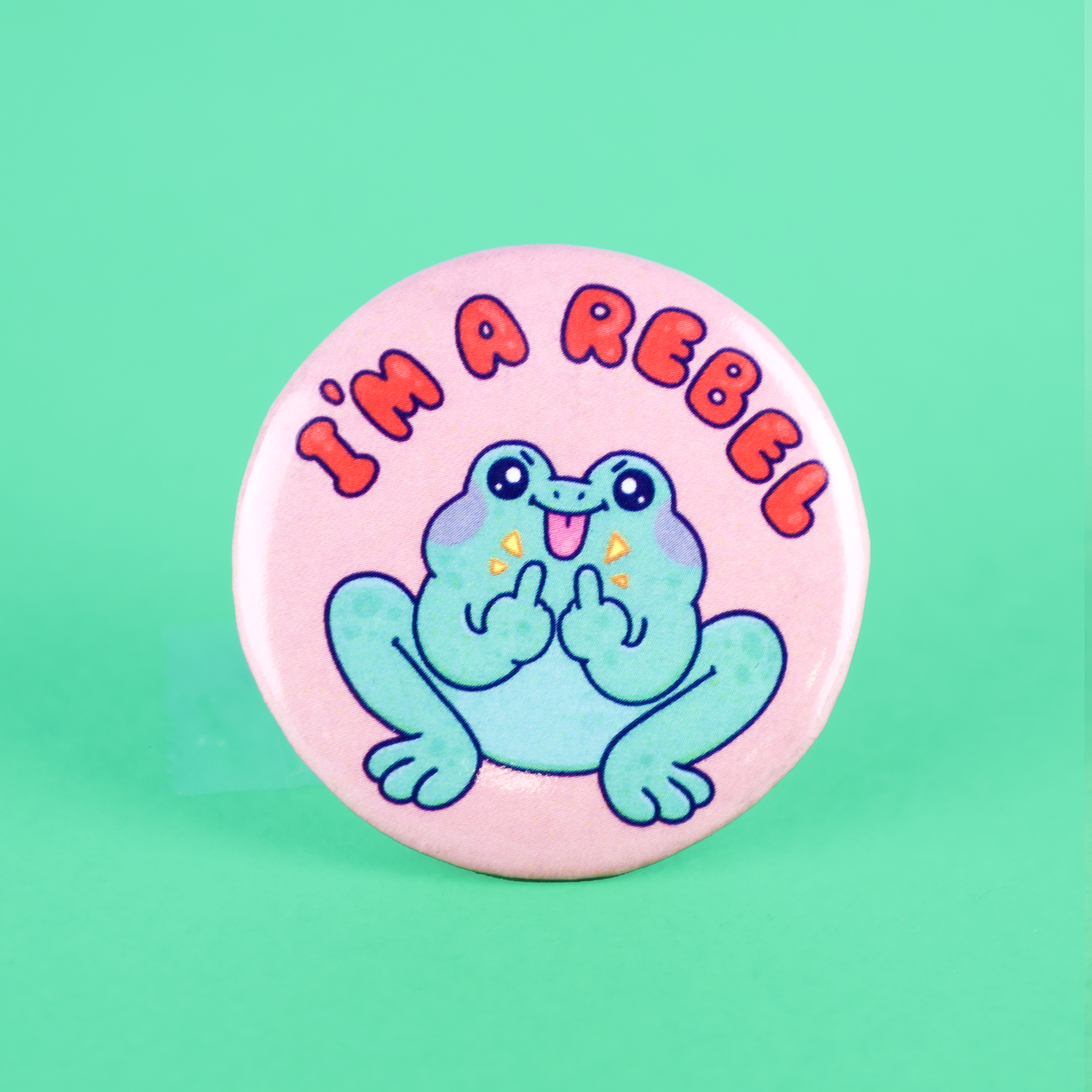 I'm A Rebel Frog Pinback Button