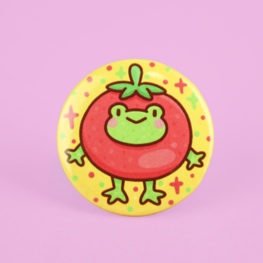 Tomato Frog Pinback Button
