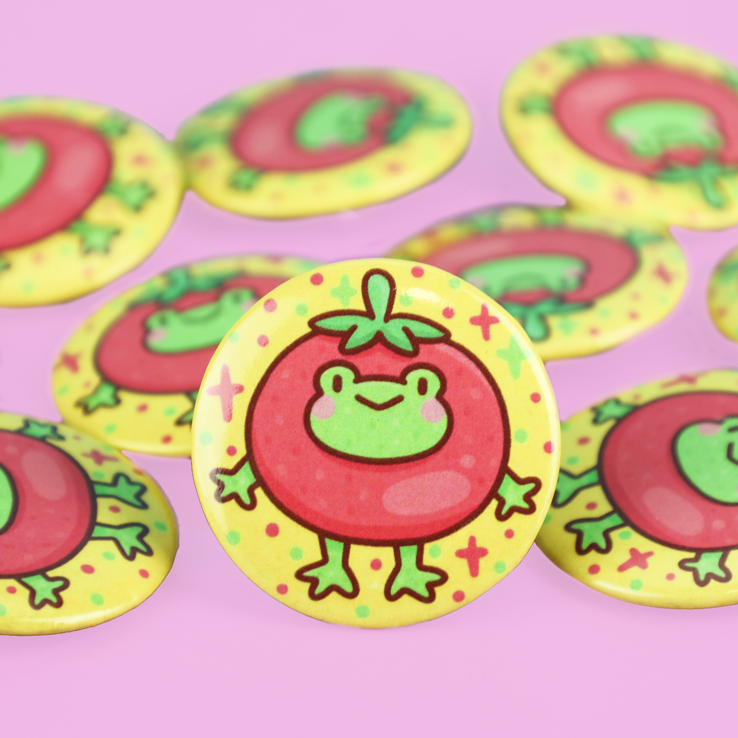 Tomato Frog Pinback Button