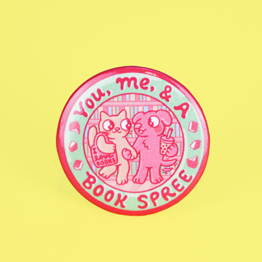 You Me And a Book Spree Pinback Button