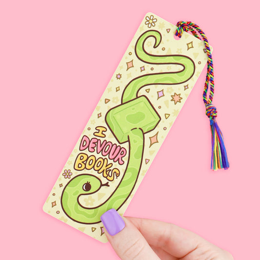 I Devour Books Snake Bookmark