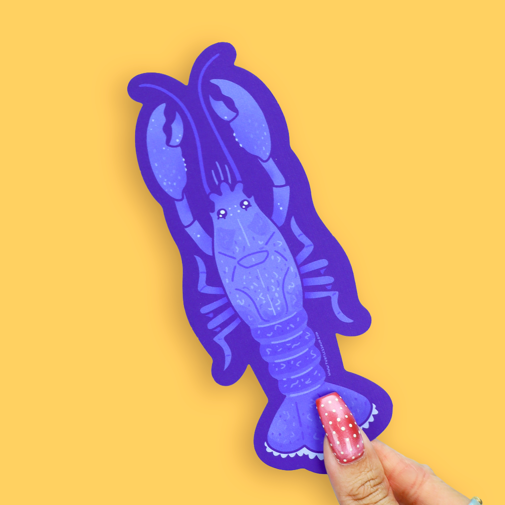 Lobster Die Cut Dual Sided Bookmark