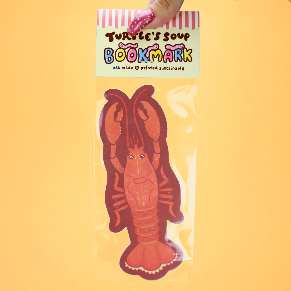 Lobster Die Cut Dual Sided Bookmark