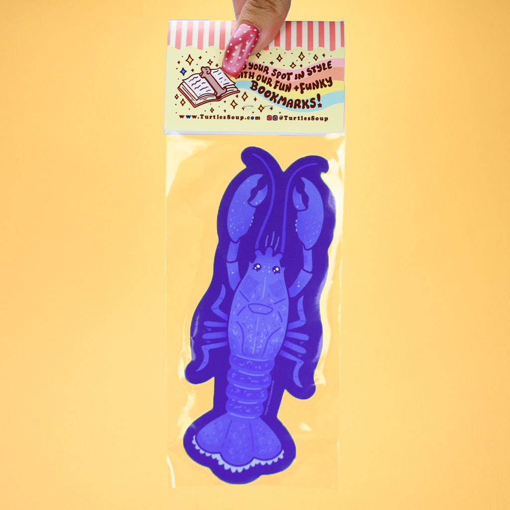 Lobster Die Cut Dual Sided Bookmark