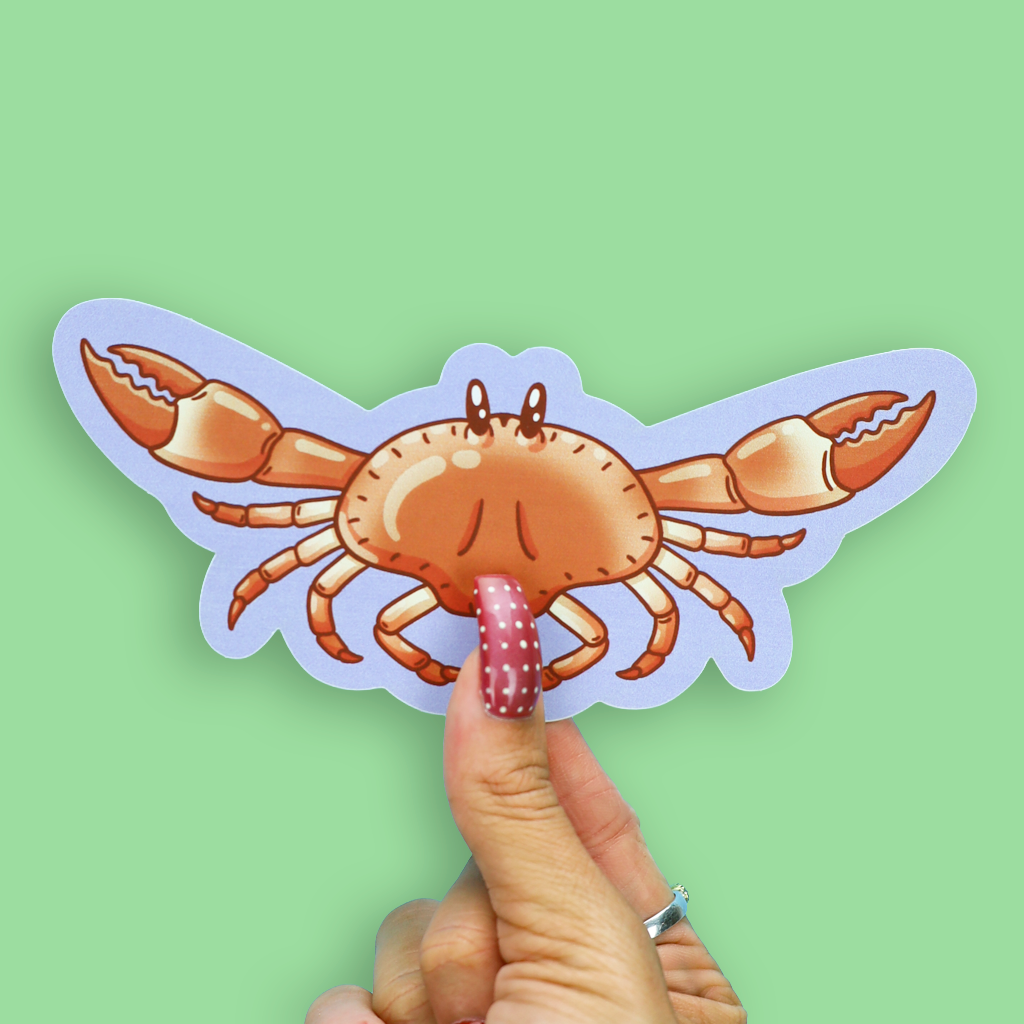 Crab Die Cut Bookmark Double Sided