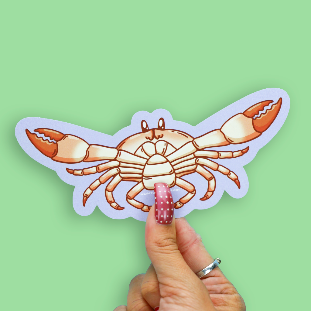 Crab Die Cut Bookmark Double Sided
