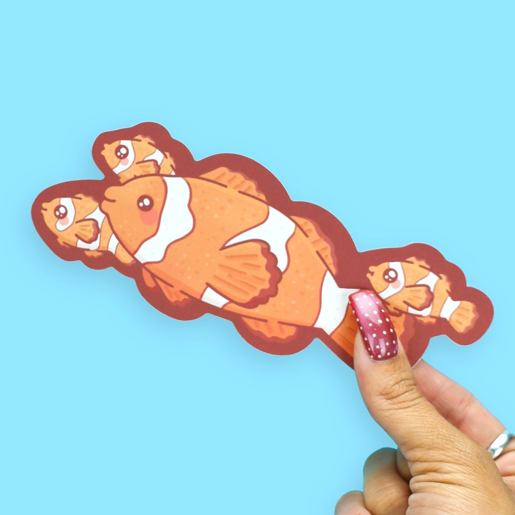 Clownfish Die Cut Bookmark Double Sided