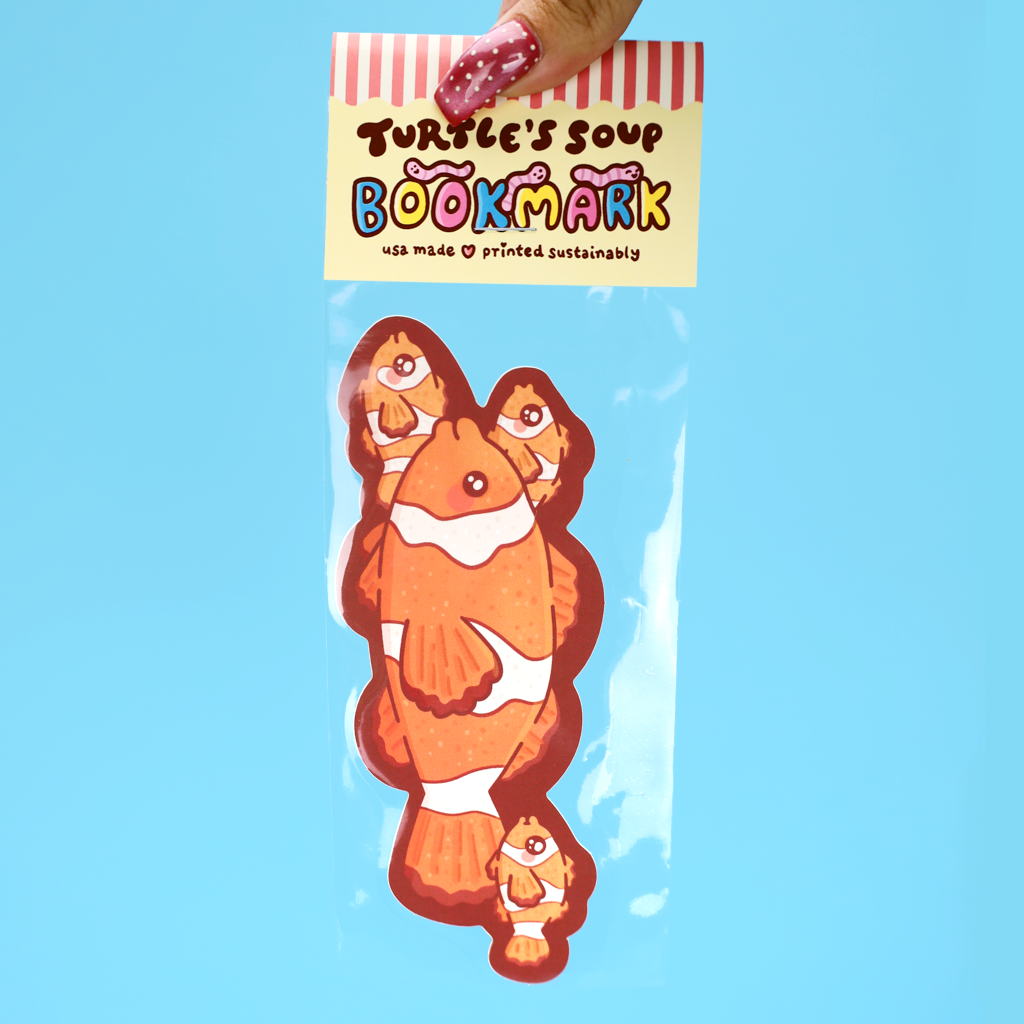 Clownfish Die Cut Bookmark Double Sided