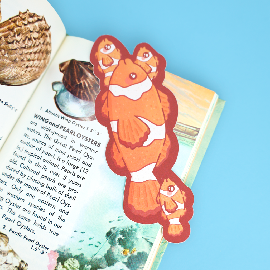 Clownfish Die Cut Bookmark Double Sided