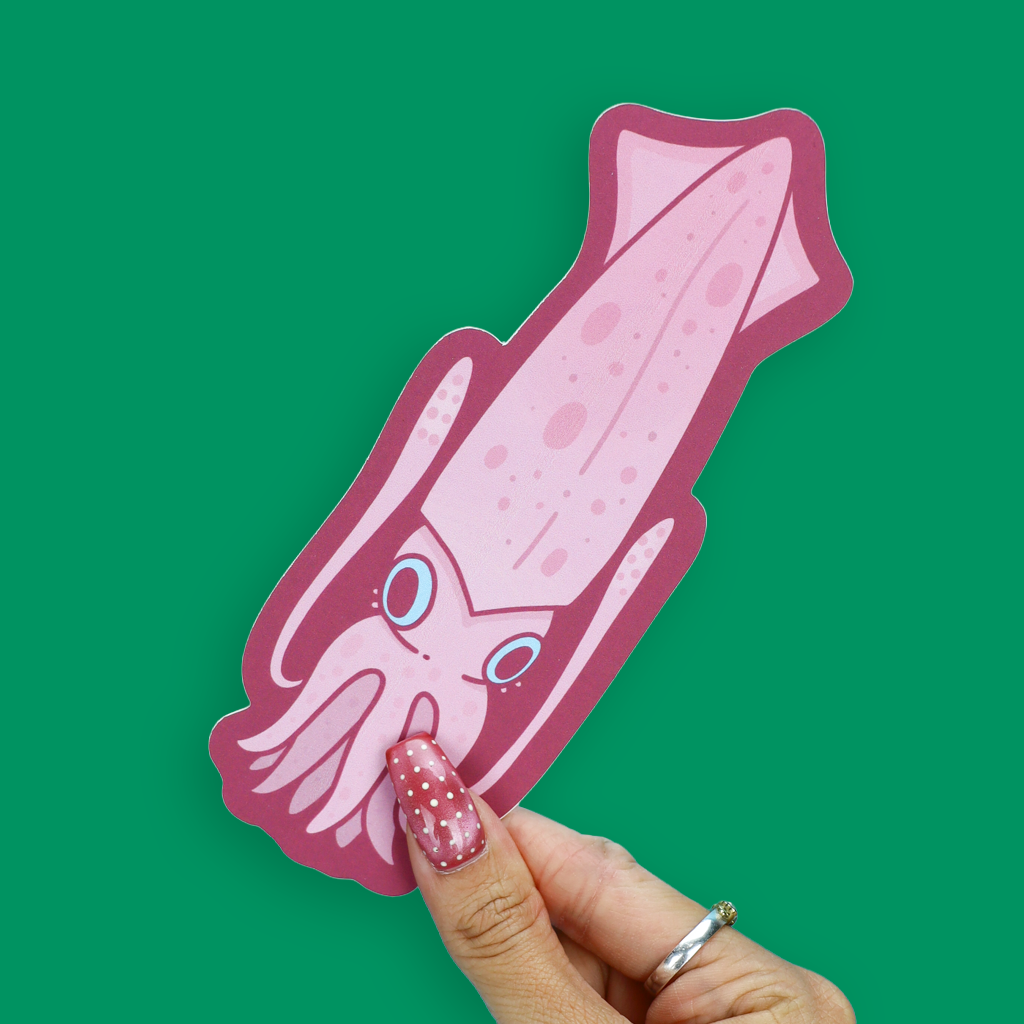 Squid Dual Sided Die Cut Bookmark
