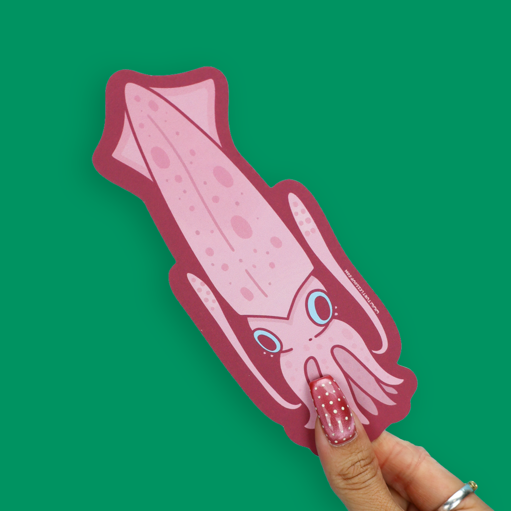 Squid Dual Sided Die Cut Bookmark