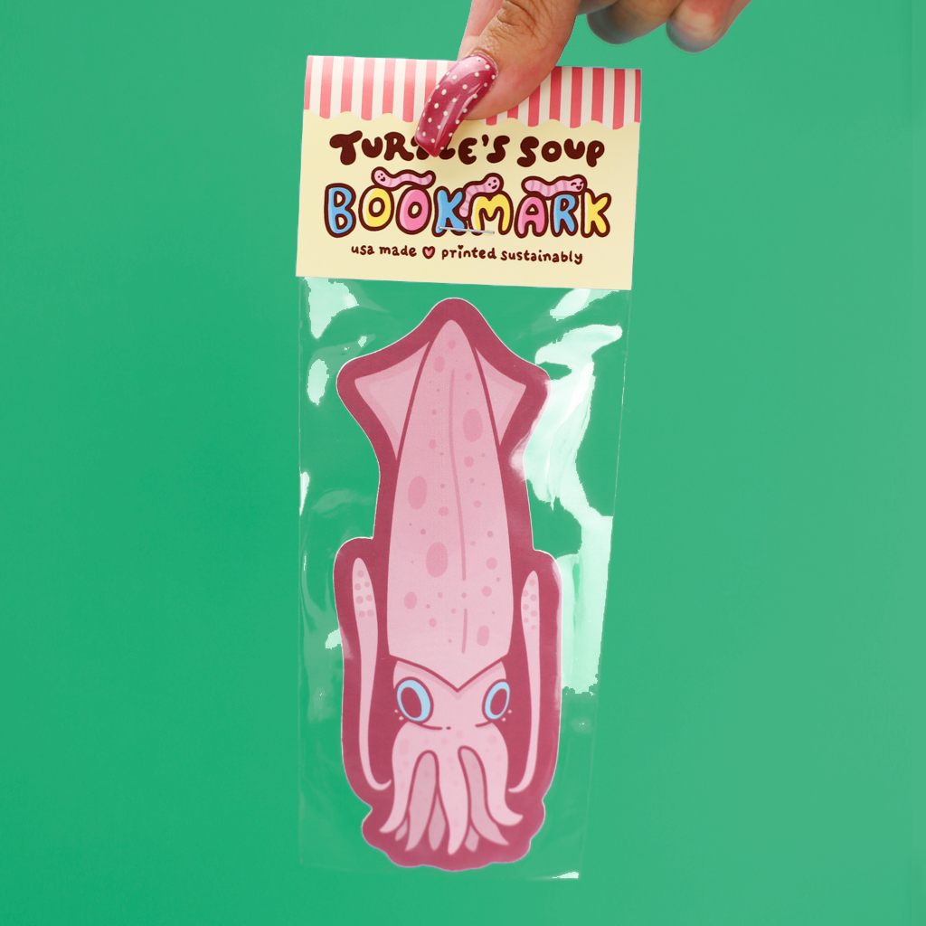 Squid Dual Sided Die Cut Bookmark