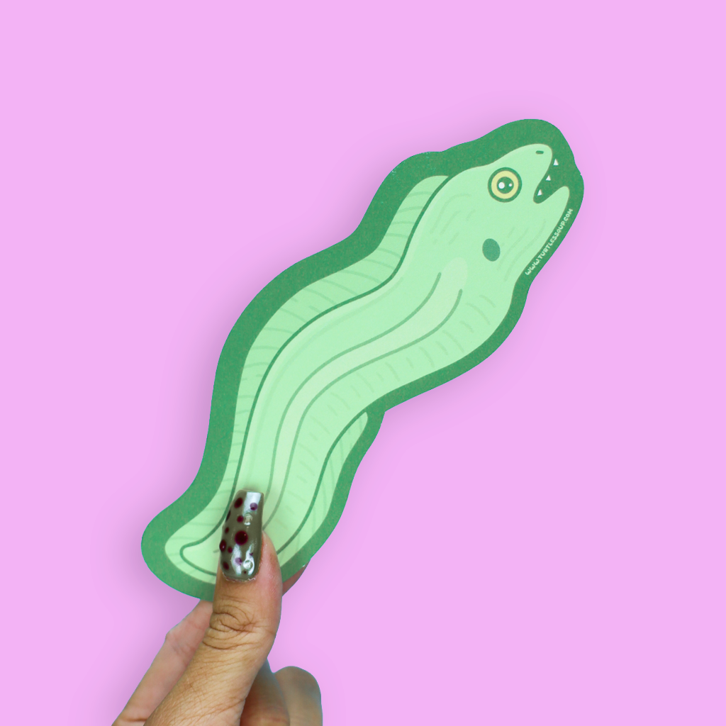 Moray Eel  Dual Sided Die Cut Bookmark