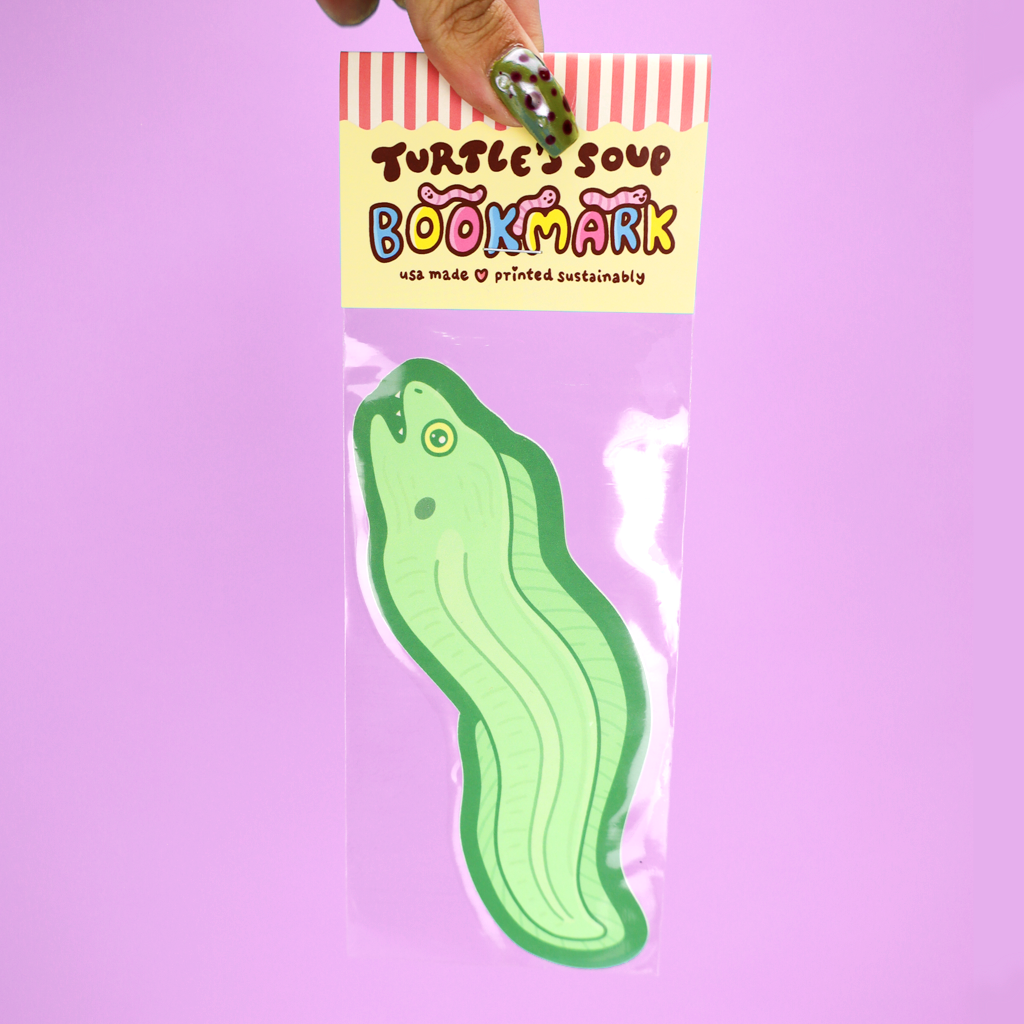 Moray Eel  Dual Sided Die Cut Bookmark