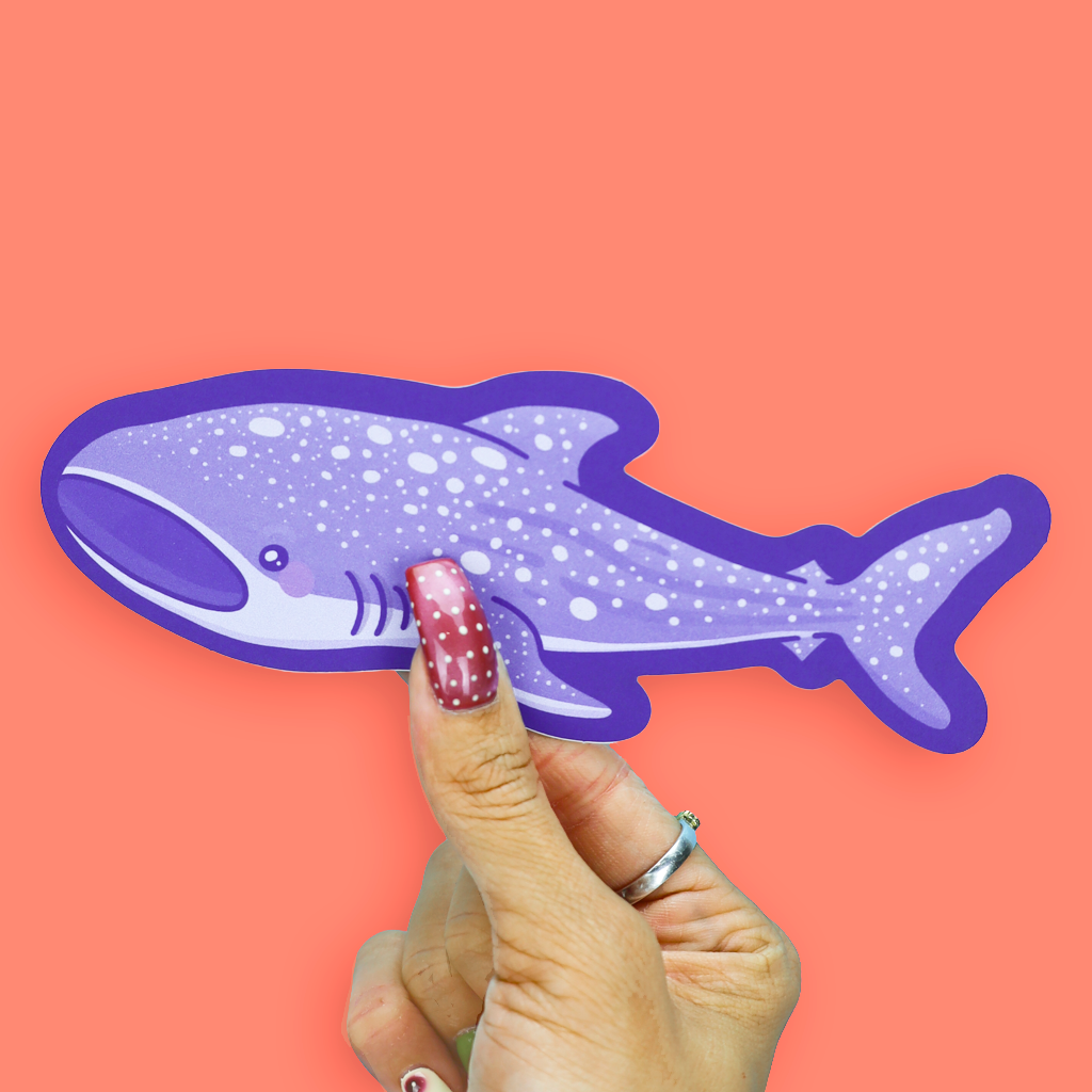 Whale Shark Dual Sided Die Cut Bookmark
