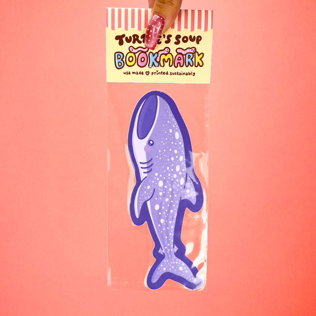 Whale Shark Dual Sided Die Cut Bookmark