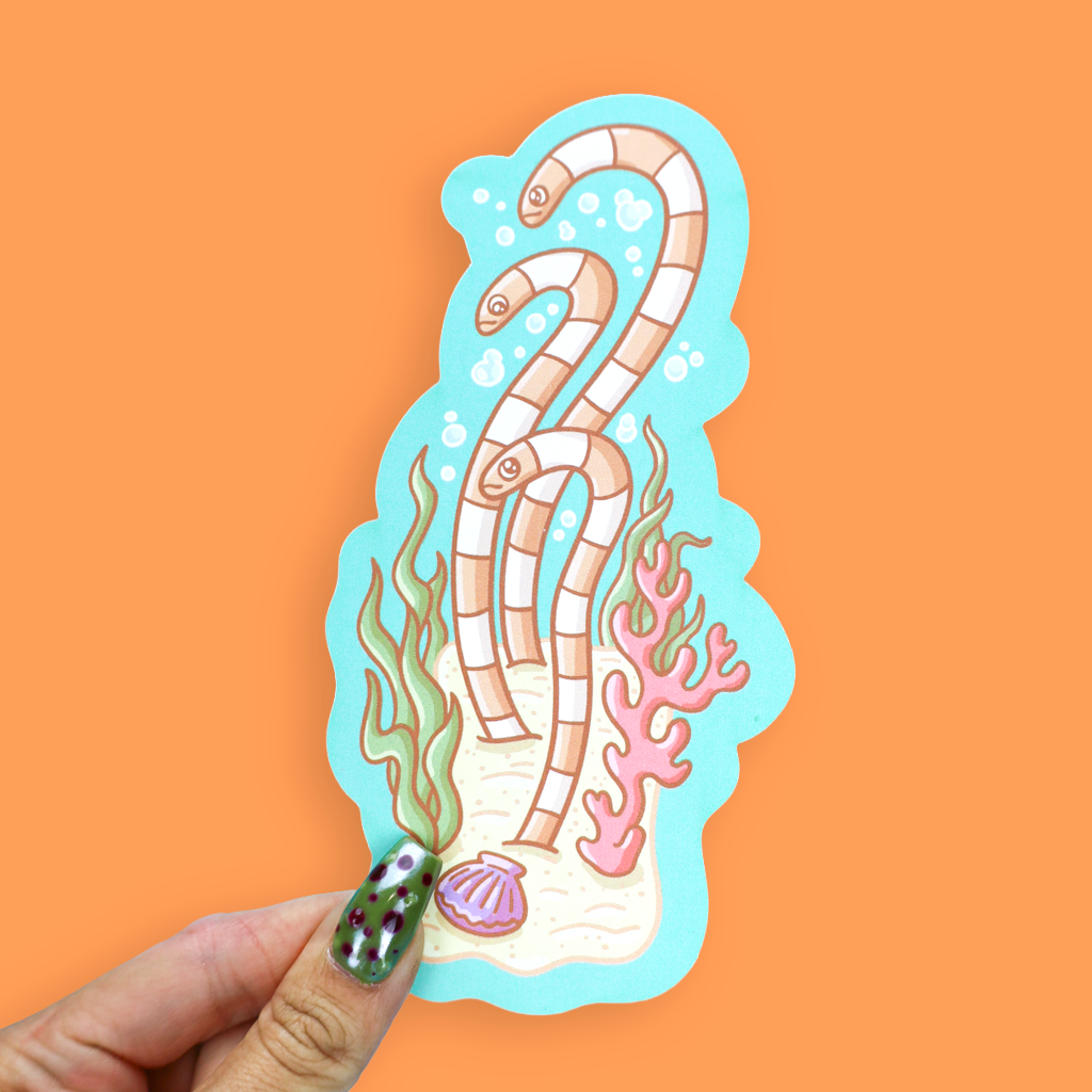 Garden Eels Dual Sided Die Cut Bookmark