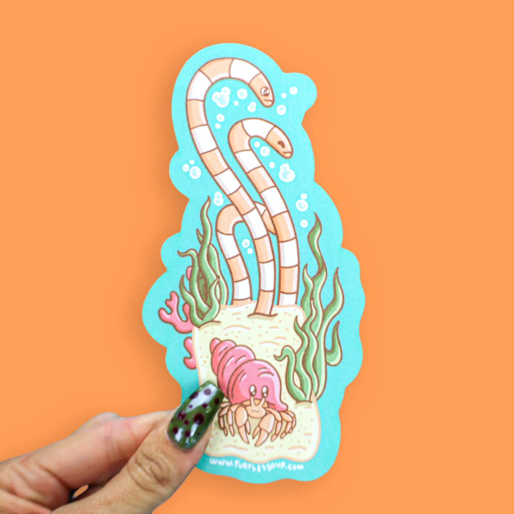 Garden Eels Dual Sided Die Cut Bookmark