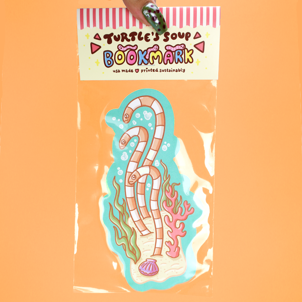 Garden Eels Dual Sided Die Cut Bookmark