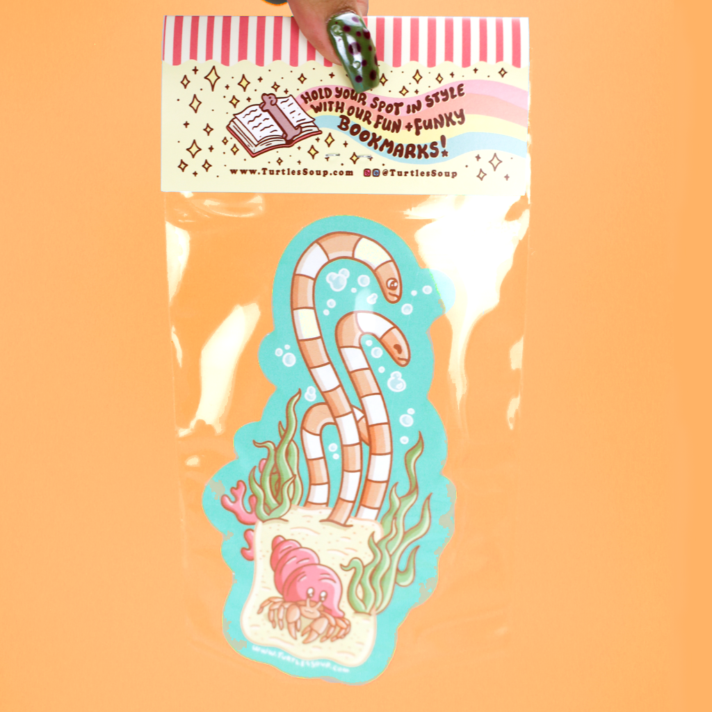 Garden Eels Dual Sided Die Cut Bookmark