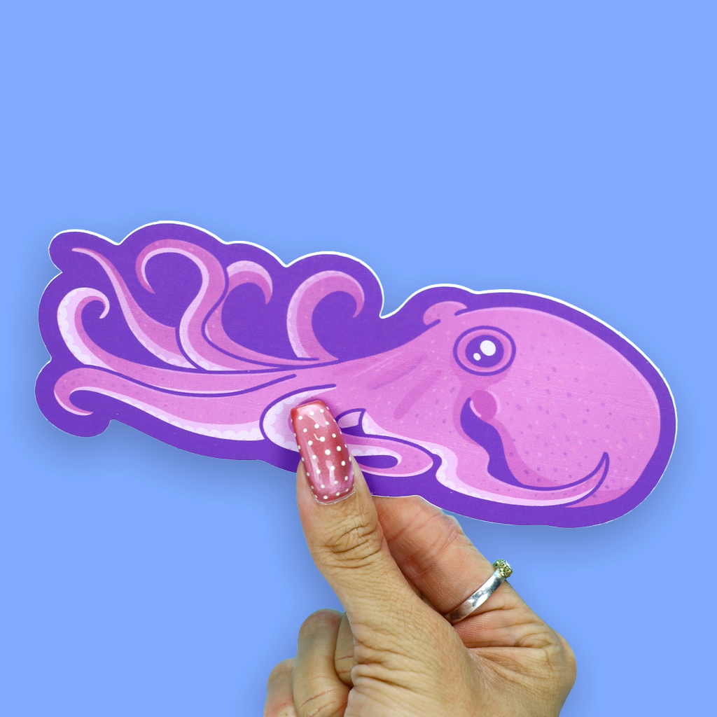 Octopus Dual Sided Die Cut Bookmark