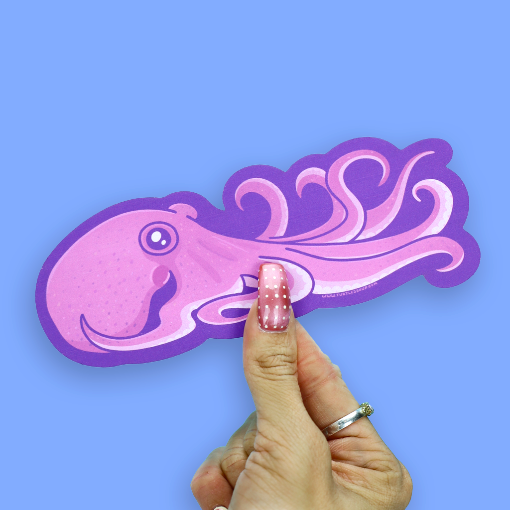 Octopus Dual Sided Die Cut Bookmark