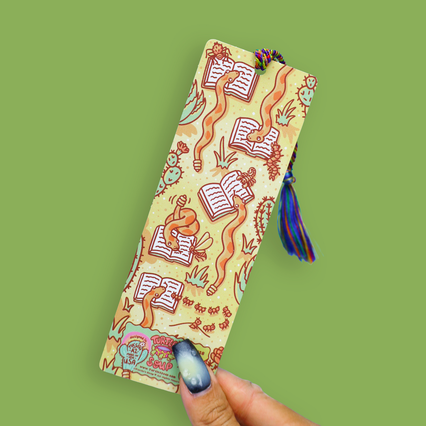 Rattlesnake Reading Bookmark with Tassel