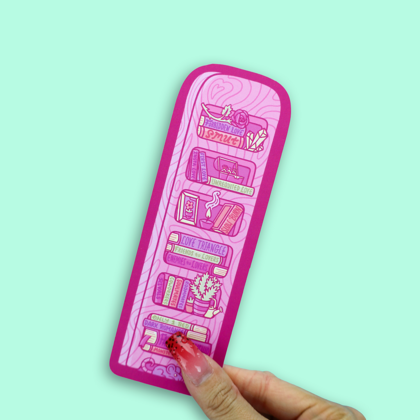 Romance Bookish Tropes Bookshelf Bookmark
