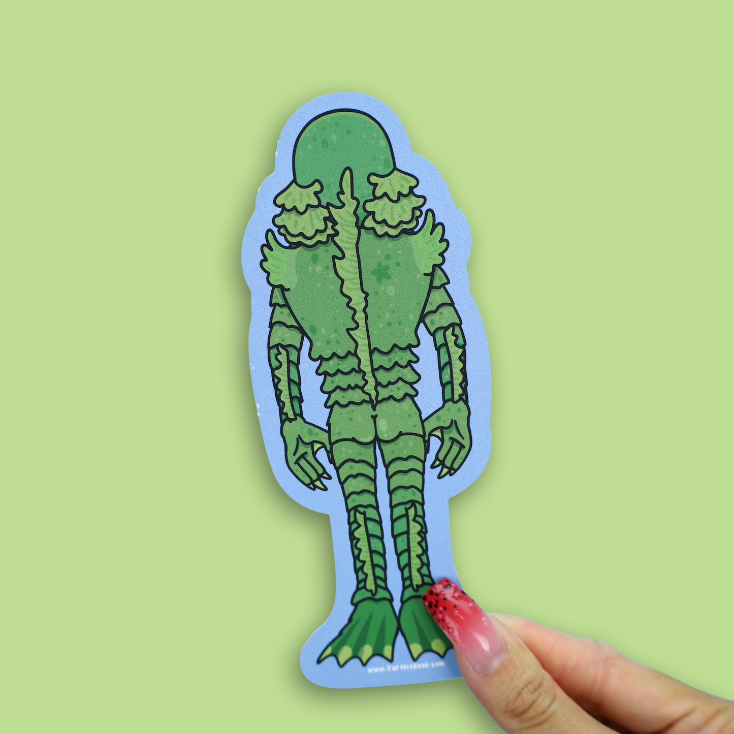 Grumpy Swamp Monster Reversable Bookmark