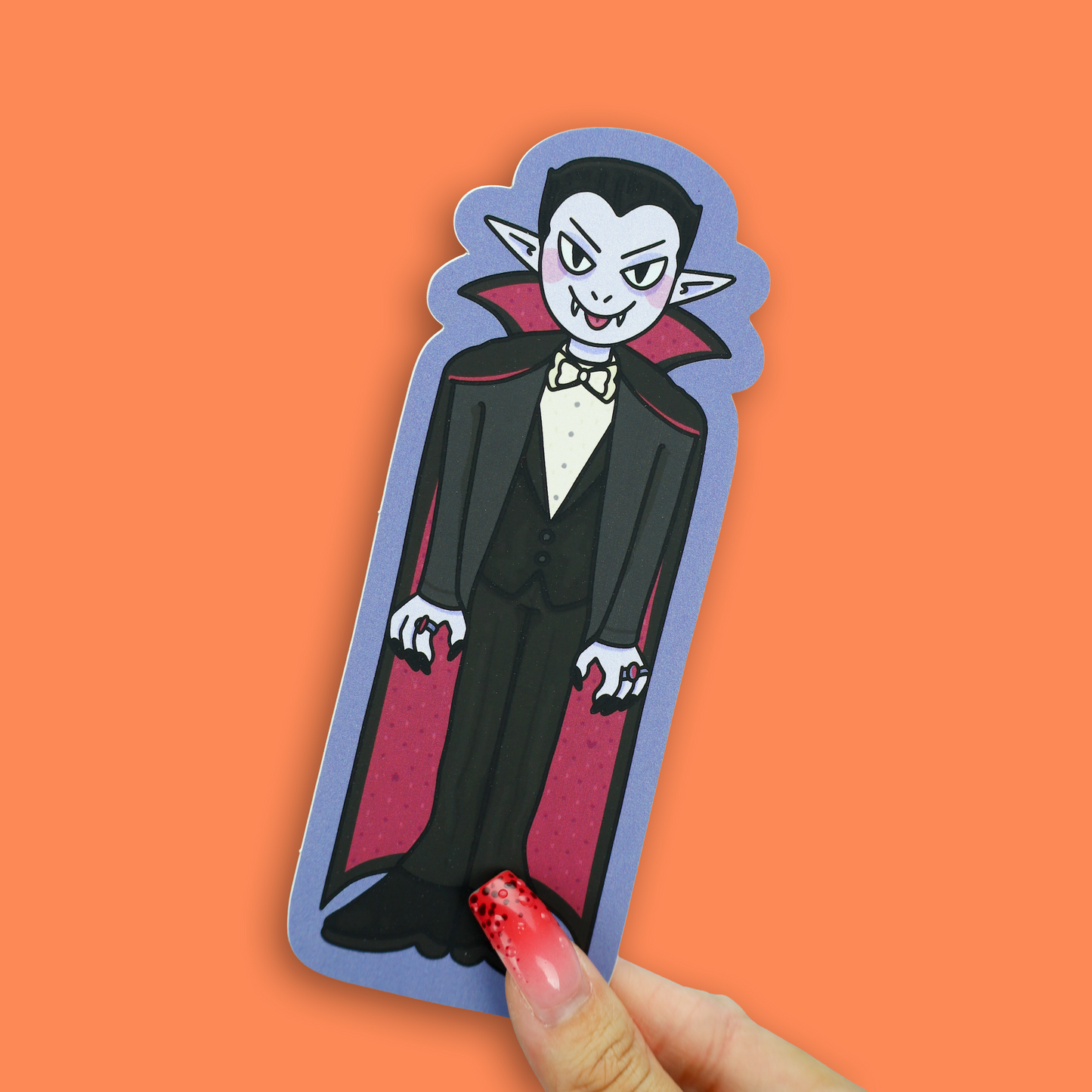 Spooky Vampire Monster Reversible Bookmark