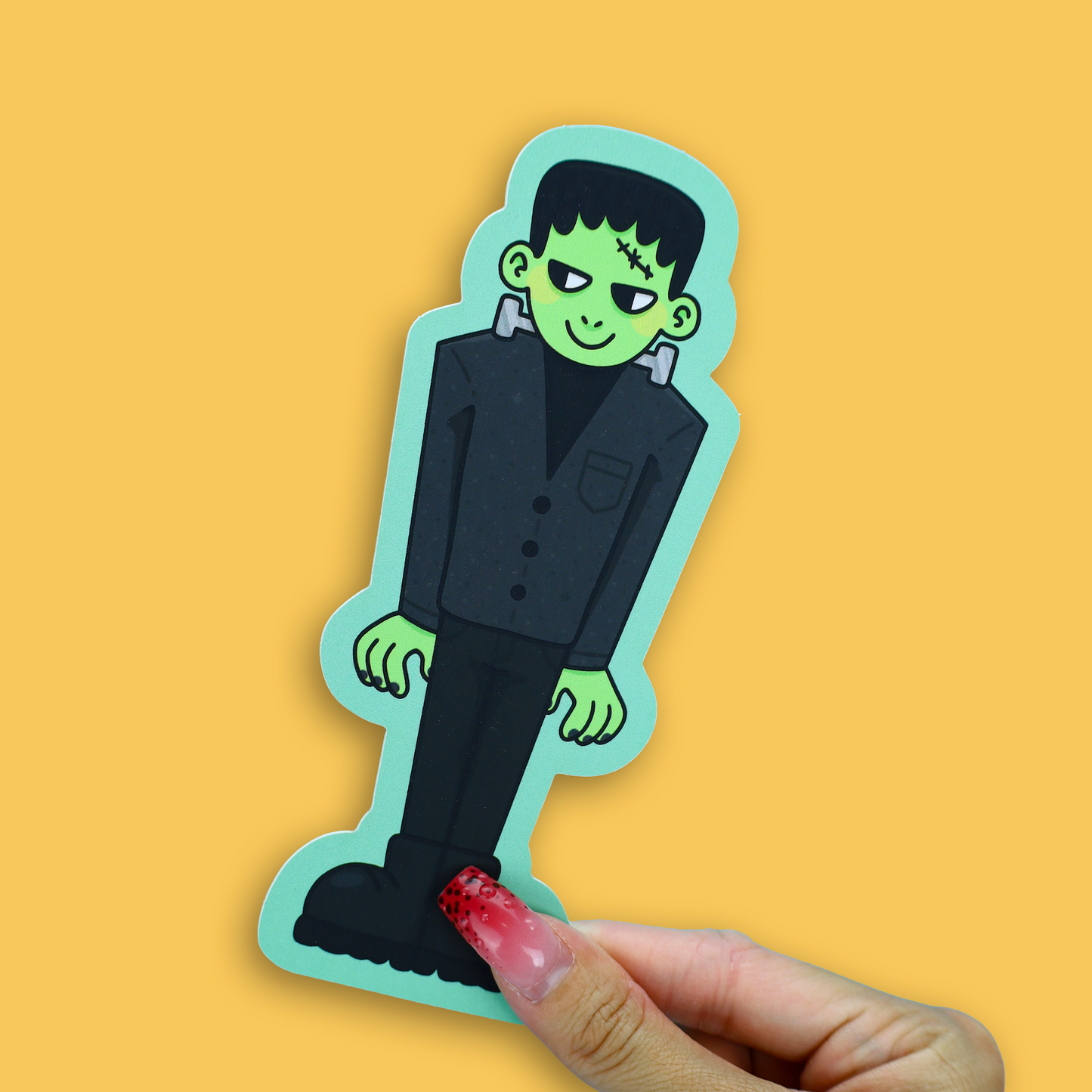 Spooky Patchwork Monster Reversible Bookmark