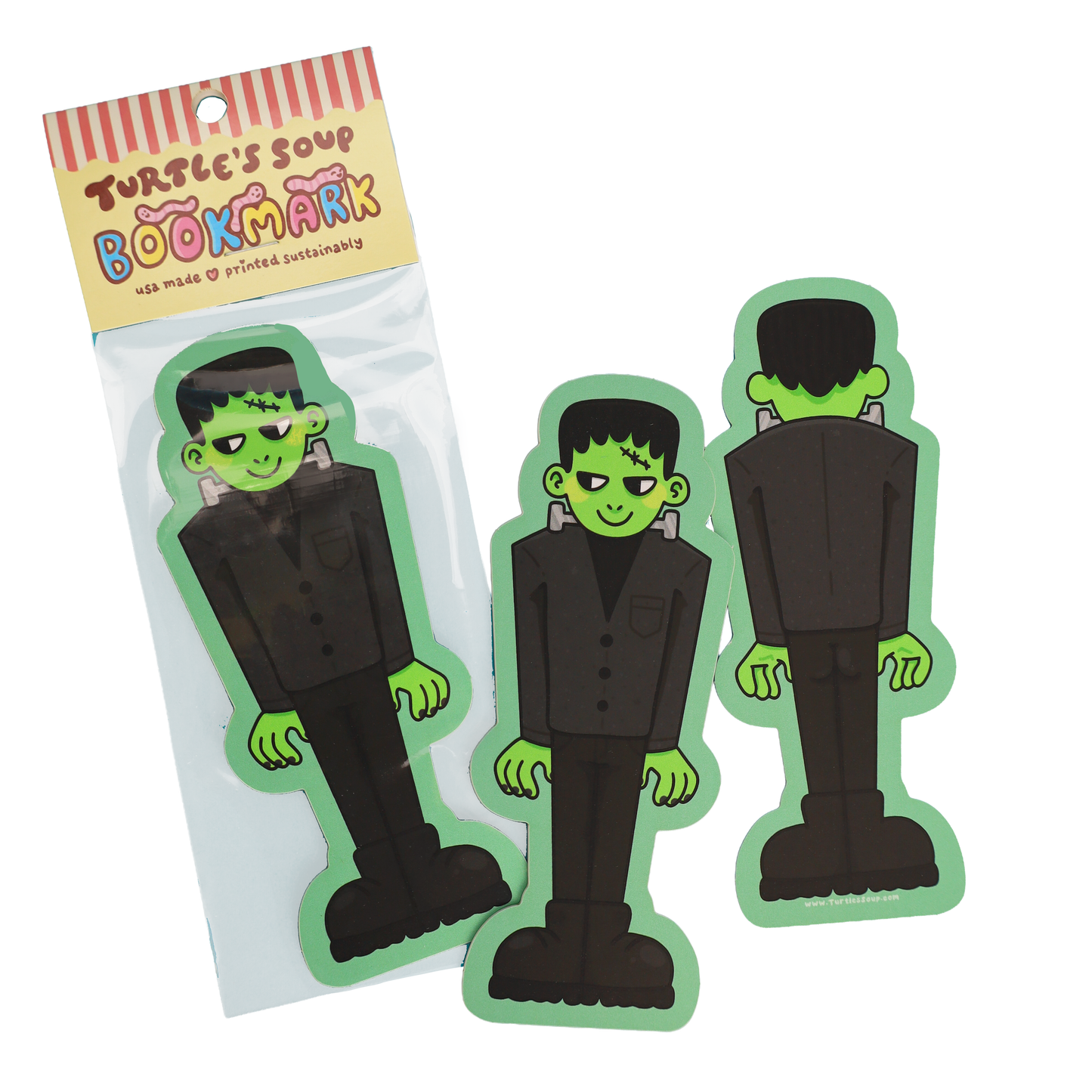 Spooky Patchwork Monster Reversible Bookmark