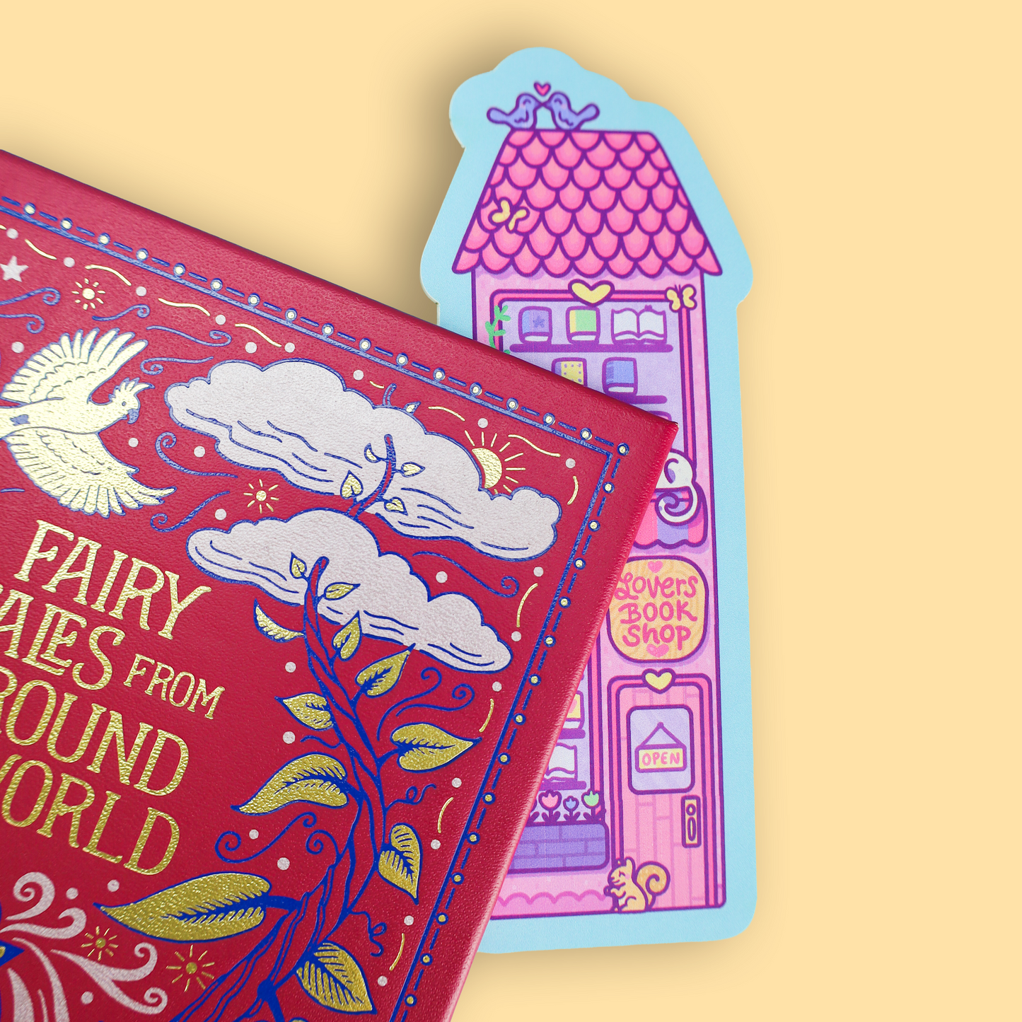 Romance Bookstore Day & Night Reversible Bookmark