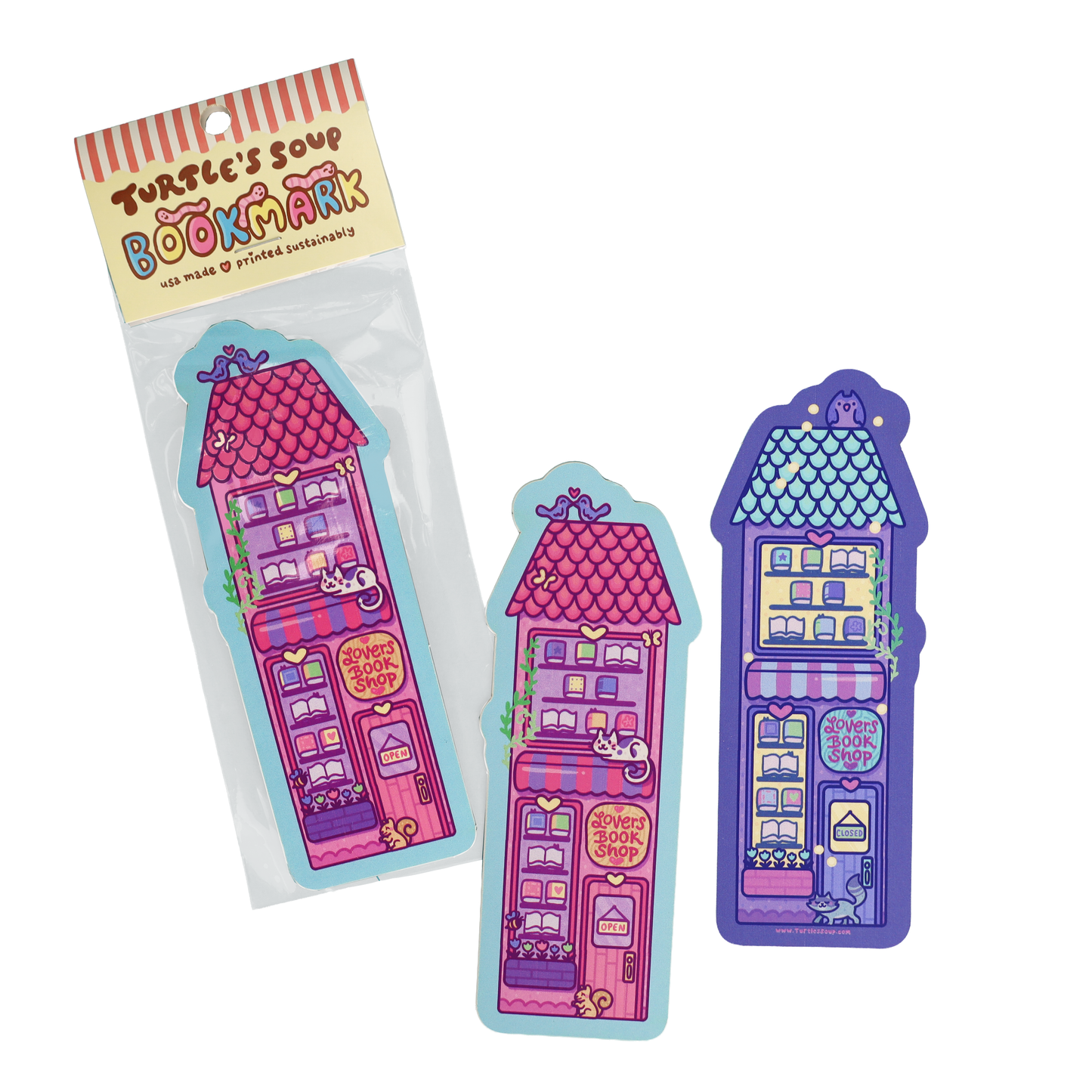 Romance Bookstore Day & Night Reversible Bookmark
