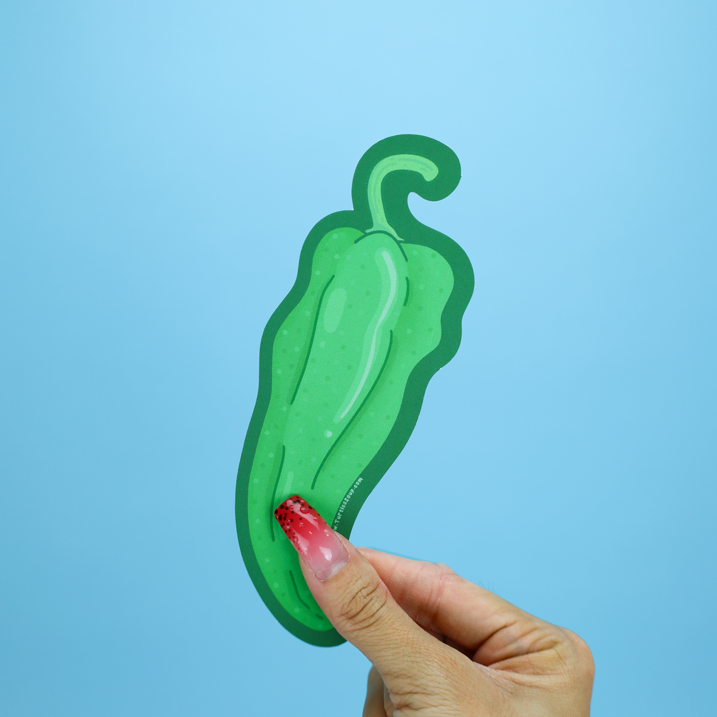 Romance Chili Pepper Spicy Reversible Bookmark