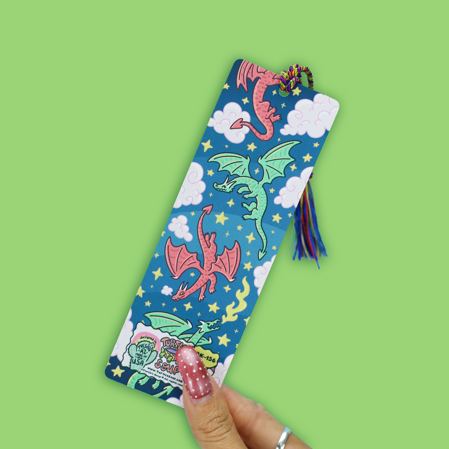 Forest Castle Dragons Tasseled Bookmark