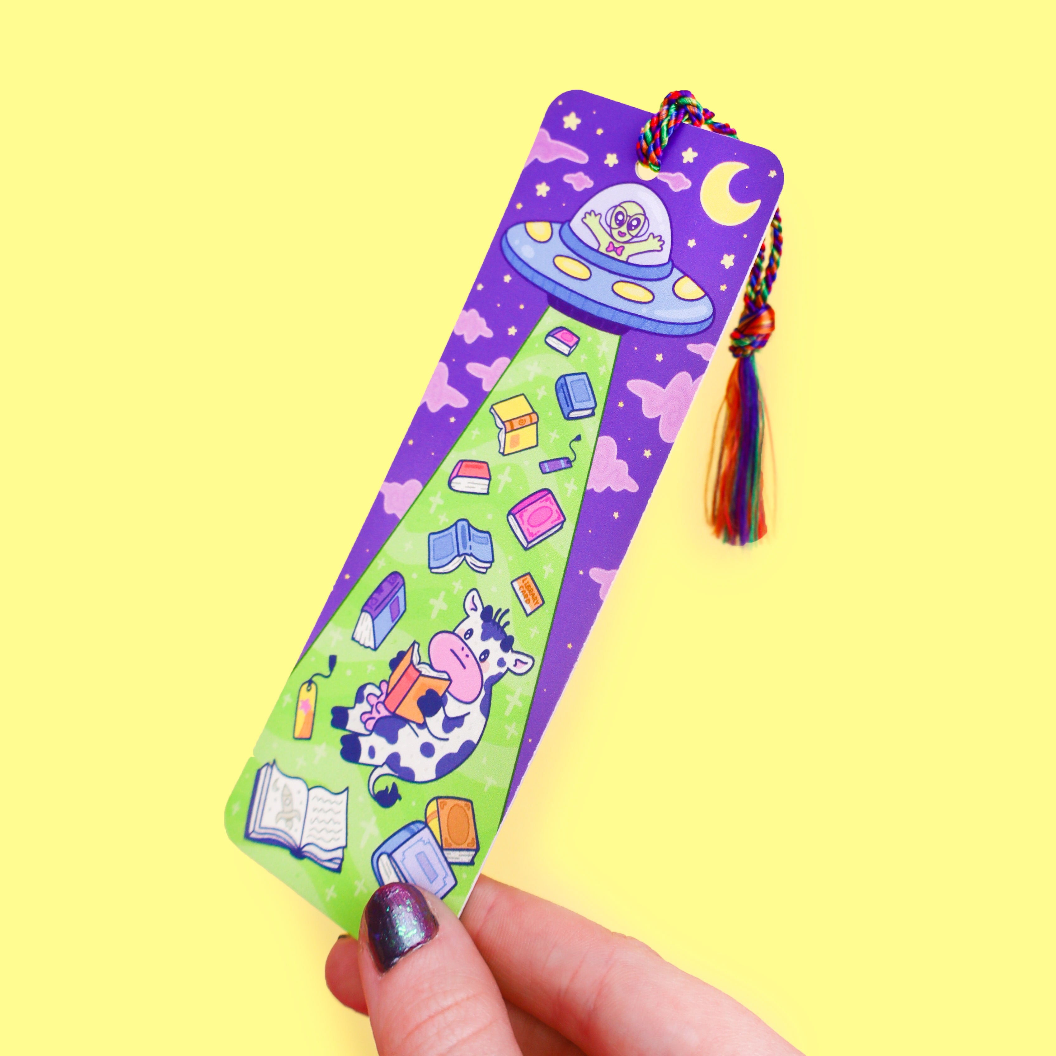 Alien Bookmarks Alien UFO Library Abduction Bookmark with Tassel – Turtle's Soup