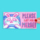 Please Let Me Merge, Funny Bunny Sticker, Scared Driver, Nervous, Anxiety, Stress, Driving, Sticker for Car, Waterproof Decal