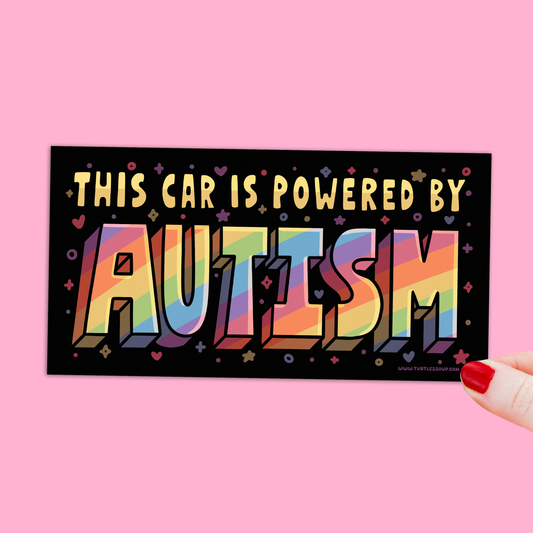 Powered By Autism Bumper Sticker