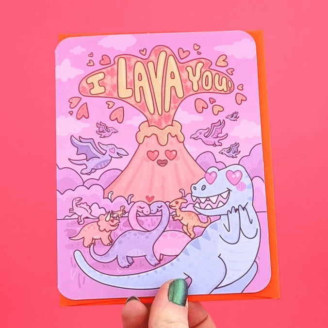 I Lava You So Much Valentine's Day Love Card