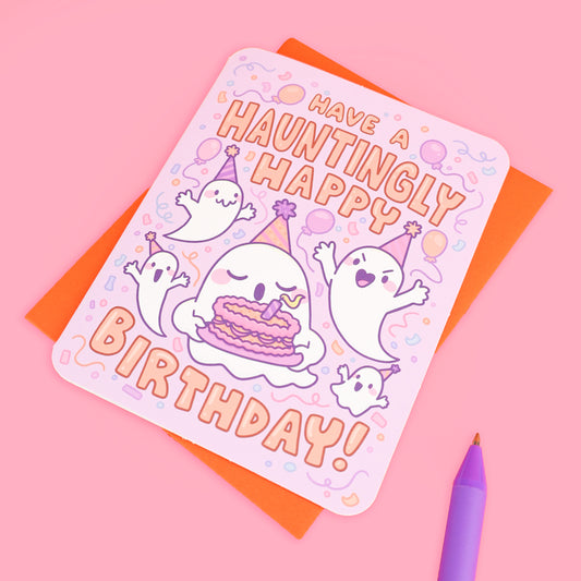 Hauntingly Happy Birthday Halloween Greeting Card