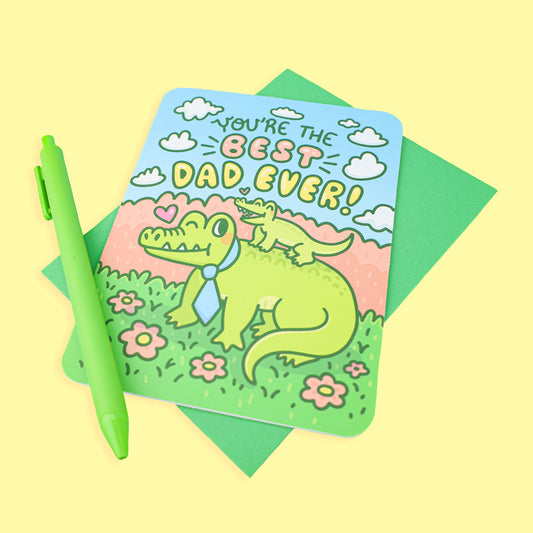 Best Dad Alligator Father's Day Card