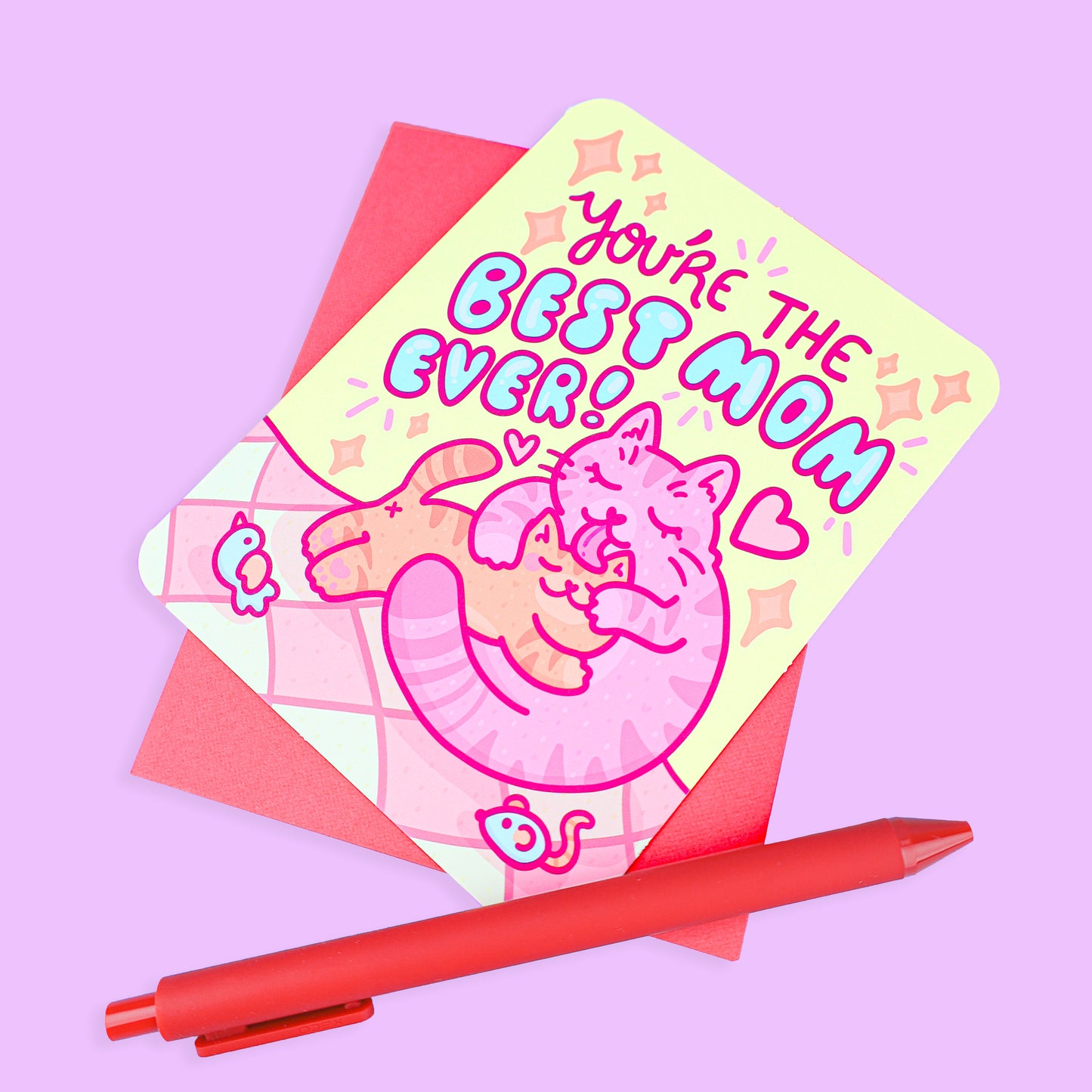 Best Mom Cat Mother's Day Card