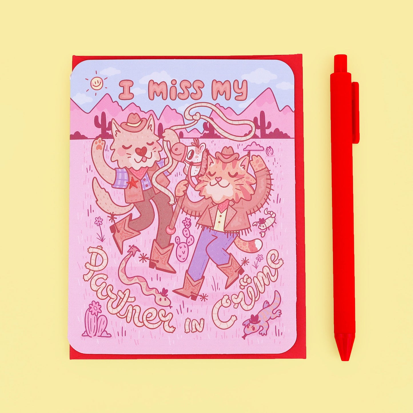 I Miss My Partner In Crime Greeting Card