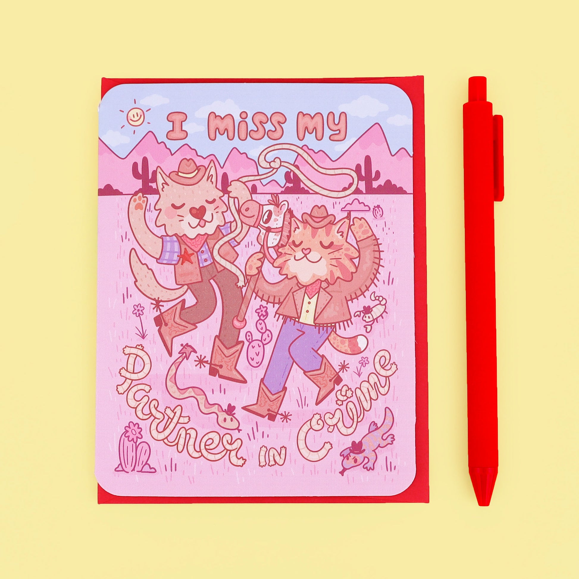 I Miss My Partner In Crime Greeting Card