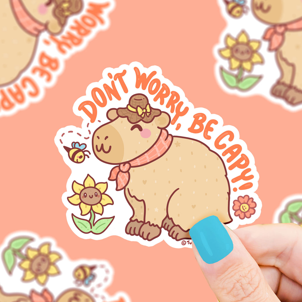 Dont-Worry-Be-Capy-Capybara-Vinyl-Sticker